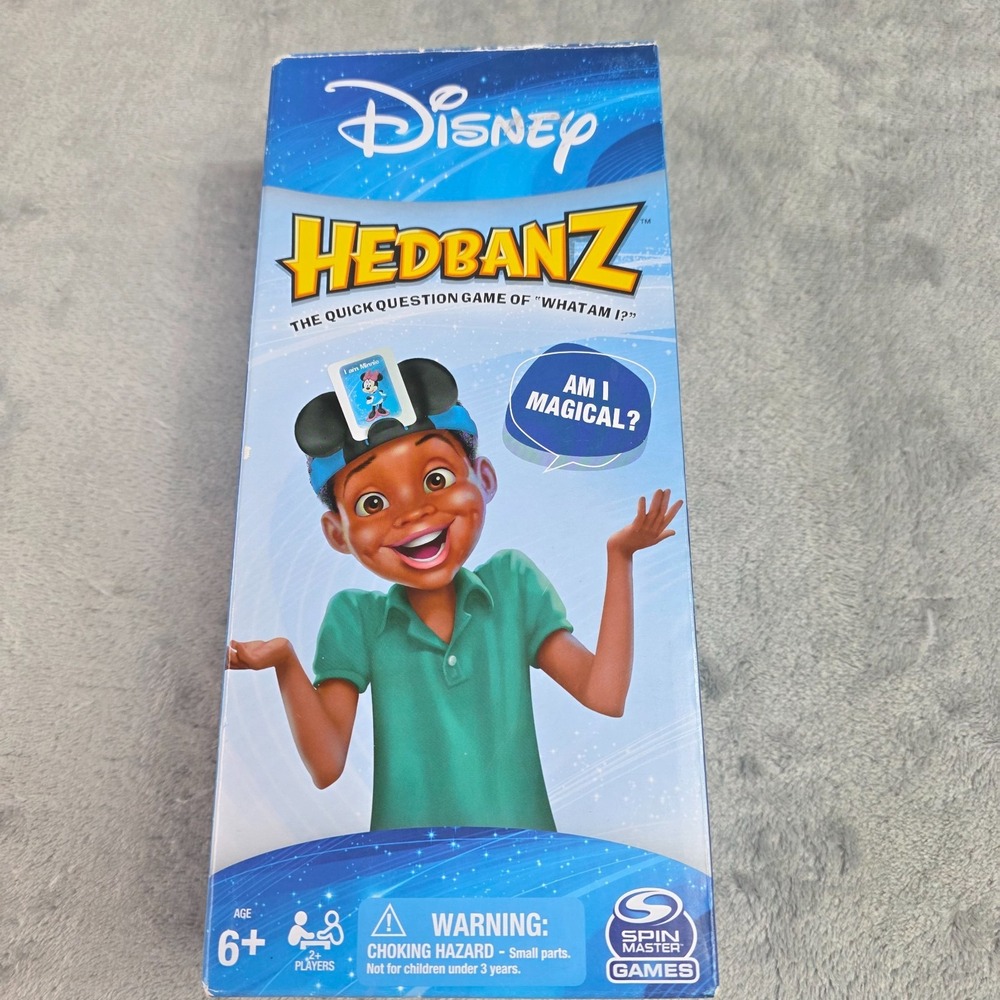 Disney Hedbanz Quick Question Game w/ Mickey Headband Complete 2P Ages 6+ 2022